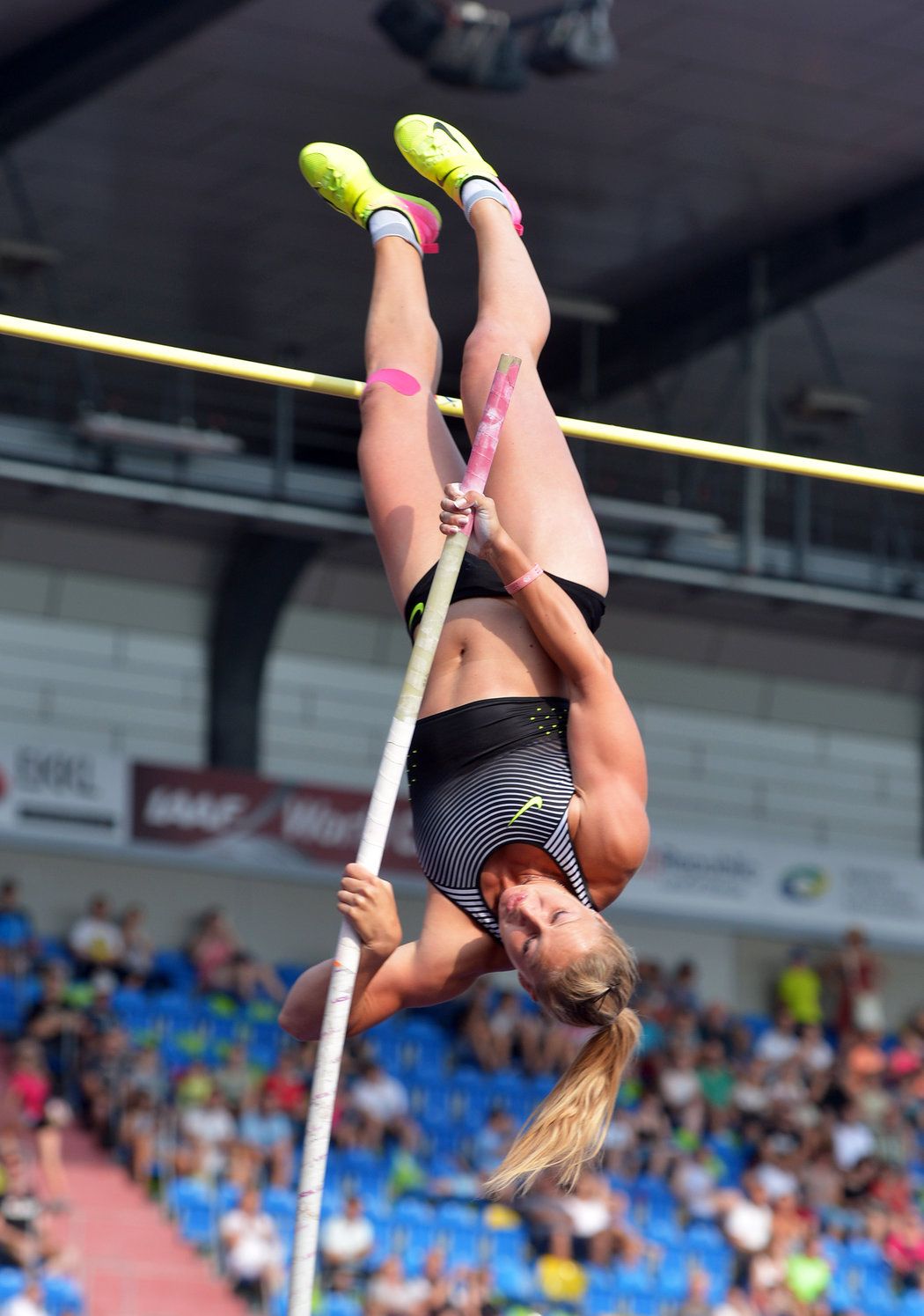 Jiřina Ptáčníková a jeden z jejích pokusů na Zlaté tretře v roce 2017