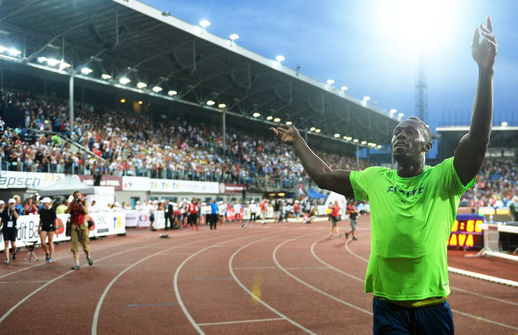 Usain Bolt se loučí s fanoušky na Zlaté tretře, kde vyhrál i podeváté