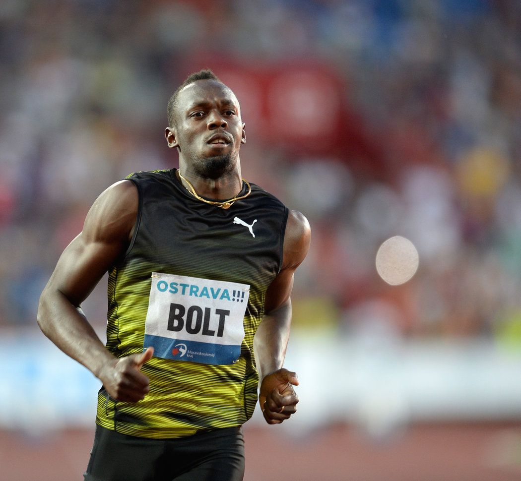 Usain Bolt při svém posledním startu na Zlaté tretře