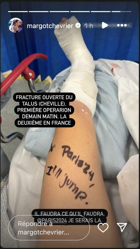 Zraněná Margot Chevrierová věří, že stihne olympiádu v Paříži