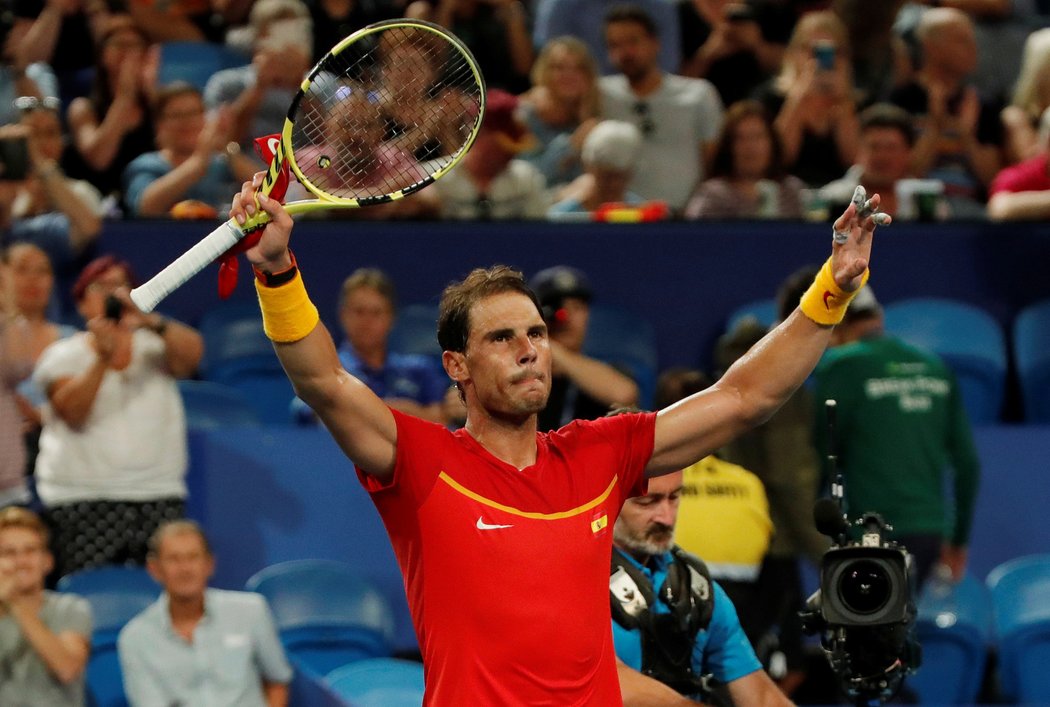 Rafael Nadal pomohl Španělsku k celkové výhře nad Uruguayí v rámci ATP Cupu