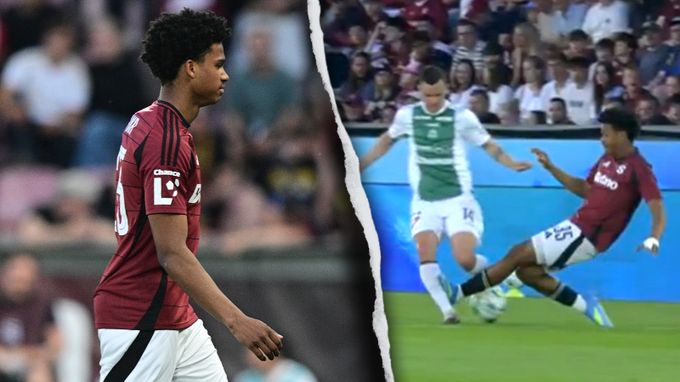 Rána pro sparťanský talent! Azaka byl při debutu vyloučen za faul po deseti vteřinách Rána pro sparťanský talent! Azaka byl při debutu vyloučen za faul po deseti vteřinách