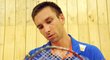 Badmintonista Petr Koukal na tréninku před olympiádou