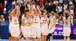 Radost českých basketbalistek po semifinálové výhře nad Běloruskem