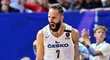 Radost Vojtěcha Hrubana po proměněném koši na EuroBasketu