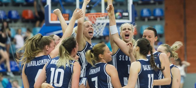 Basketbalistky Slovenska v euforii po postupu do čtvrtfinále mistrovství Evropy