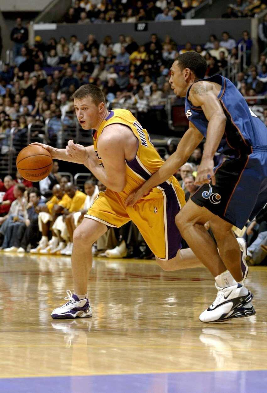 Bývalý basketbalista LA Lakers a dvojnásobný mistr NBA Slava Medvěděv