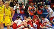 Vítězná &#34;valná hromada&#34; českých basketbalistek po čtvrtfinále s Austrálií