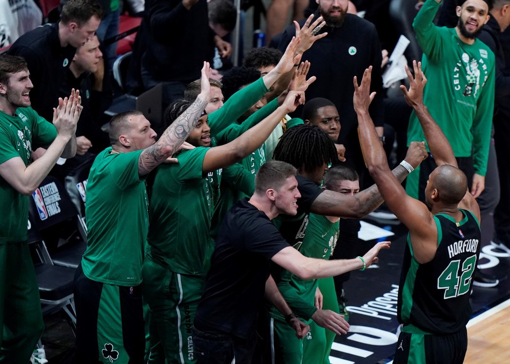 Utkání play off basketbalové NBA mezi Bostonem Celtics a Miami Heat