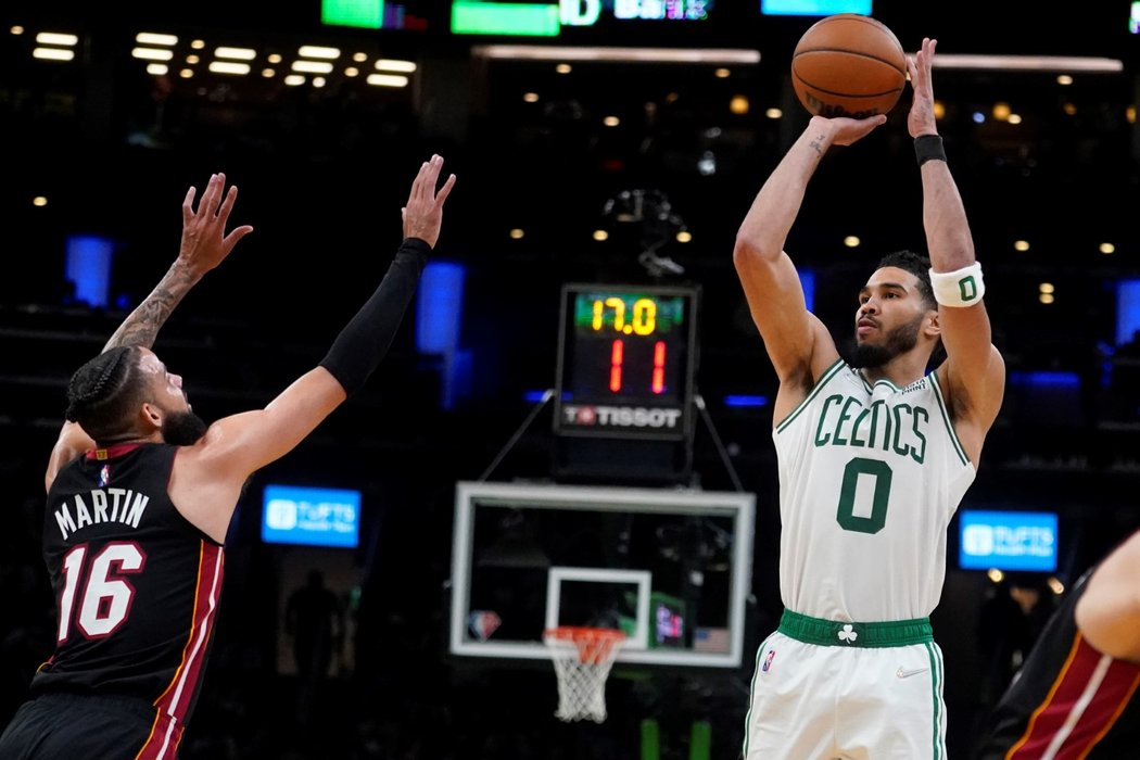 Utkání play off basketbalové NBA mezi Bostonem Celtics a Miami