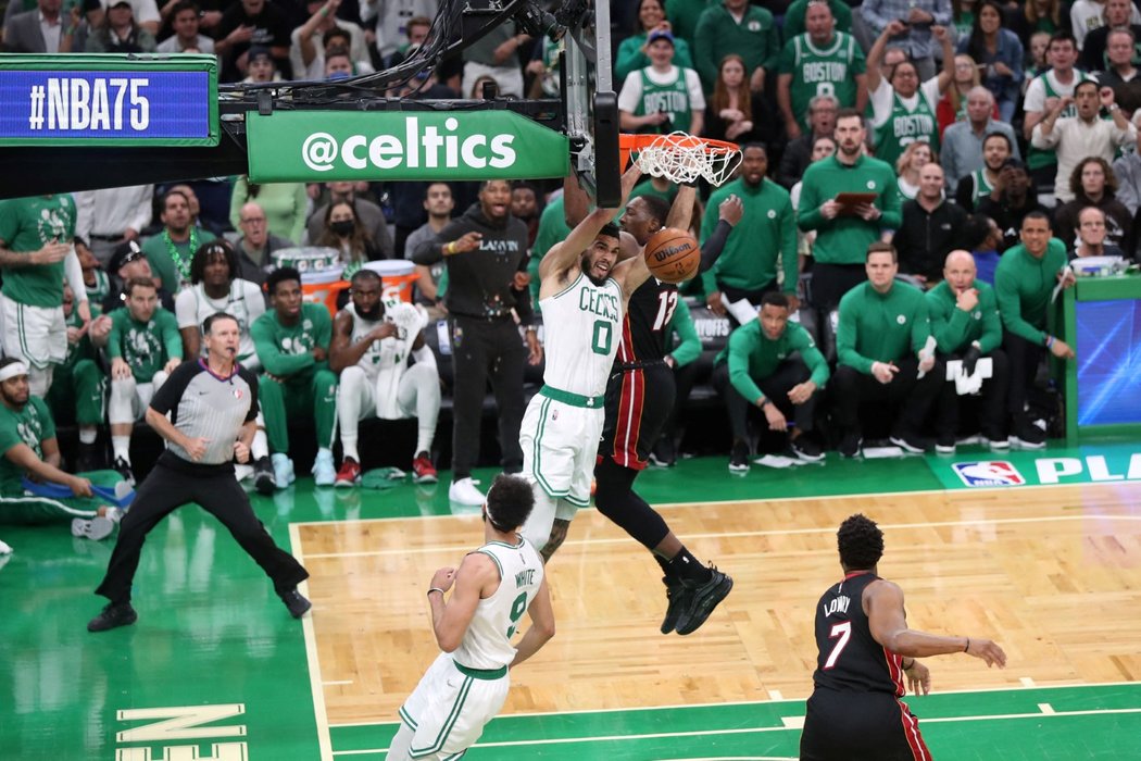 Utkání play off basketbalové NBA mezi Bostonem Celtics a Miami