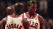 Dennis Rodman a Michael Jordan v mistrovském týmu Bulls