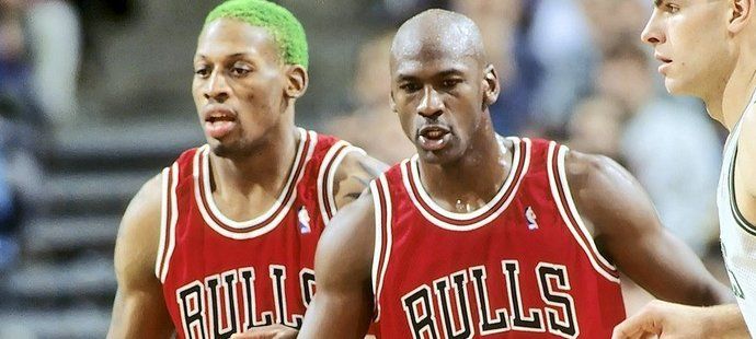 Jordan s Rodmanem v dresu Bulls