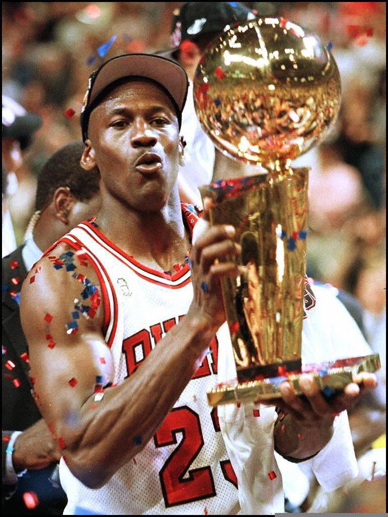 Michael Jordan jako vítěz NBA