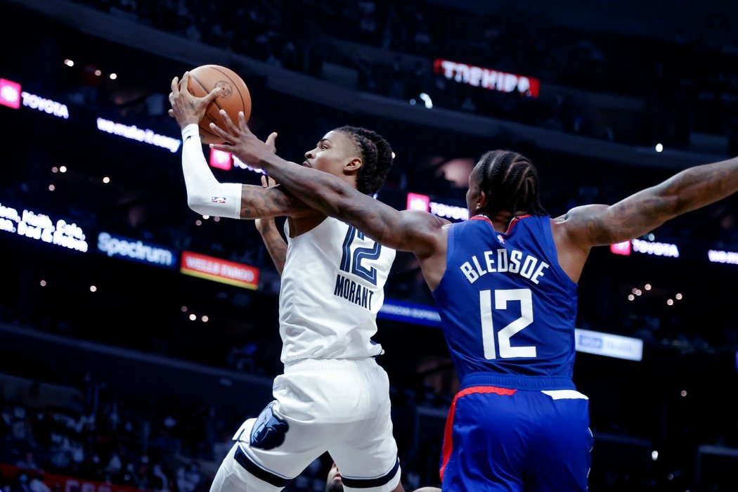 Ja Morant z Memphisu během zápasu s Clippers