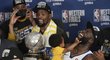 Draymond Green a Kevin Durant slaví postup do finále NBA