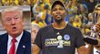 Hvězda Golden State Warriors Kevin Durant odmítá setkání s americkým prezidentem Donaldem Trumpem