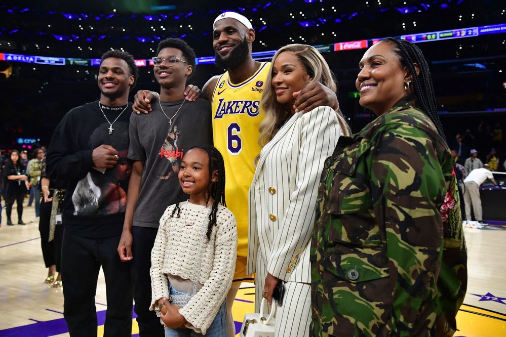 LeBron James se svojí rodinou