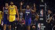 Los Angeles Lakers v prvním zápase letošní sezony proti Los Angeles Clippers