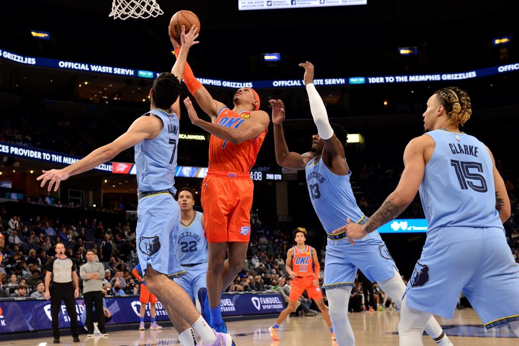 Basketbalisté Memphisu rozdrtili Oklahomu rozdílem 73 bodů