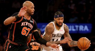 Pelicans překvapivě vyhráli na půdě Knicks, Satoranský jen na lavičce