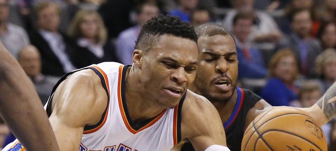 Russell Westbrook z Oklahomy byl v zápase s Clippers nezastavitelný