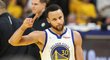 Hvězda Golden State Stephen Curry během finále play off NBA