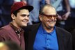 Jack Nicholson se synem Raymondem na Utkání hvězd NBA