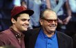 Jack Nicholson se synem Raymondem na Utkání hvězd NBA