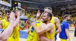 Basketbalisté Opavy se radují z druhého finálového triumfu ve finále NBL proti Děčínu