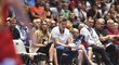 Zápas si nenechal ujít ani Andrej Kirilenko, někdejší hvězda Utah Jazz v NBA a současný šéf ruské basketbalové federace