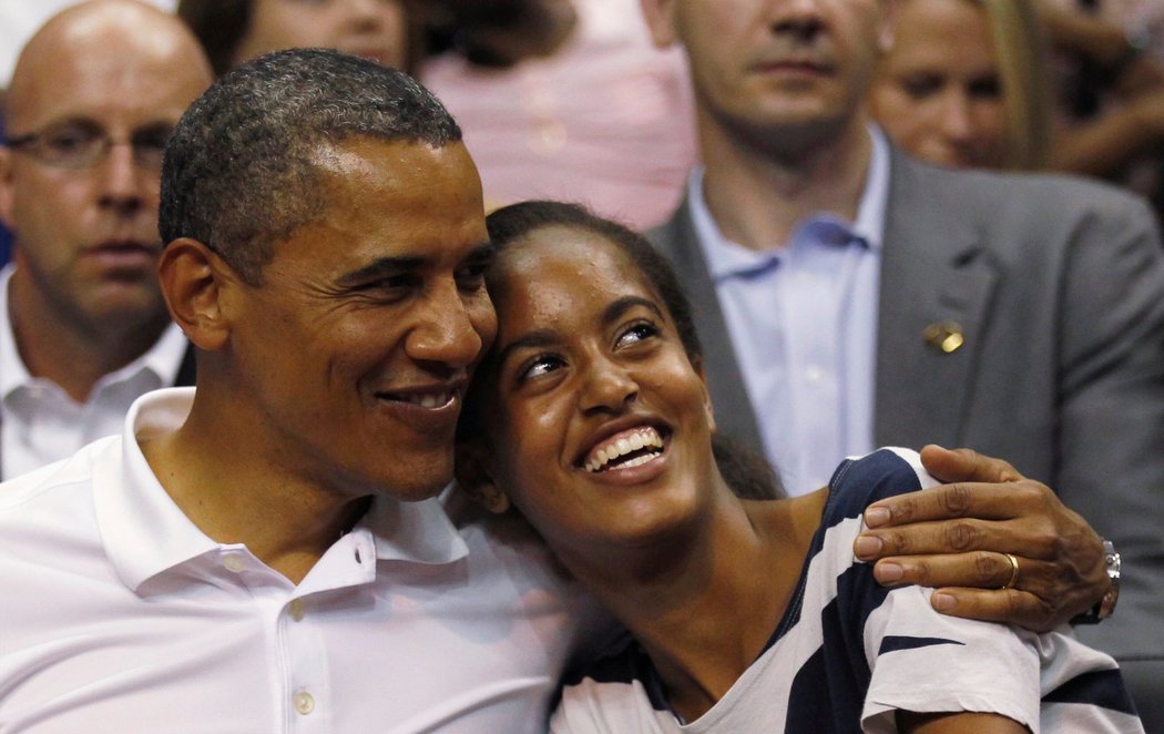 Americký prezident Barack Obama a jeho dcera Malia