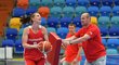 Ilona Burgrová na tréninku české basketbalové reprezentace