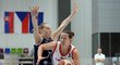 Česká basketbalistka Tereza Vyoralová v přípravě proti Slovensku