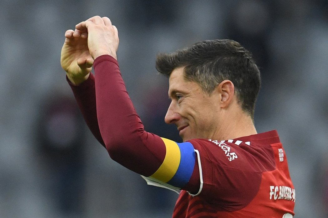 Střelec Bayernu Robert Lewandowski