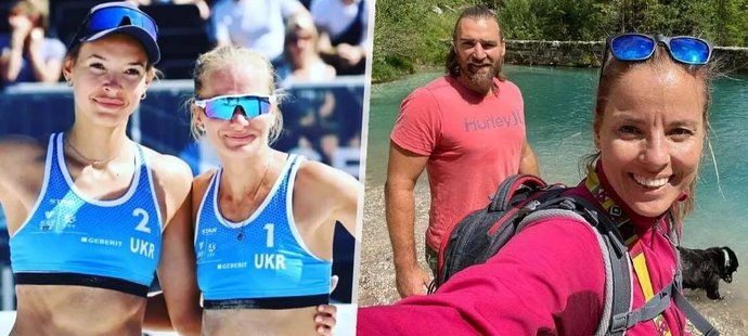Trenér Simon Nausch a beachvolejbalistka Markéta Sluková-Nausch pomohli ukrajinským kolegyním Davidové a Luninové. Díky jejich pomoci získali stříbro
