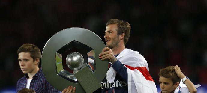 David Beckham zisk francouzského titulu i se svými syny