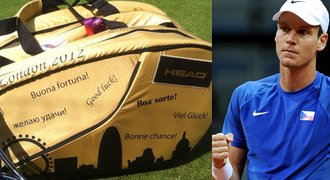 Good luck! Berdych vyrazí za olympijskou medailí se zlatou taškou
