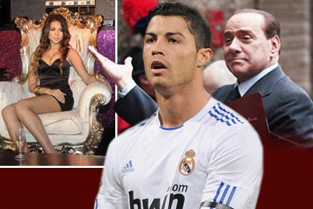 Luxusní prostitutka Karima El Mahroug, která se účastnila orgií ve vile italského   premiéra Berlusconiho, tvrdí, že jí v lednu 2010 za sex platil i Ronaldo.