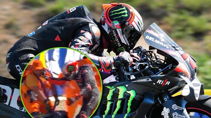 Skandál v Brně! Lídr seriálu MotoGP byl vyloučen ze závodu, napadl traťového maršála Skandál v Brně! Lídr seriálu MotoGP byl vyloučen ze závodu, napadl traťového maršála