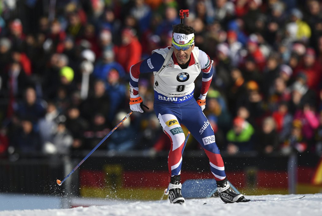 Biatlonová legenda Ole Einar Björndalen získal ve stíhačce mužů na MS v Hochfilzenu bronzovou medaili