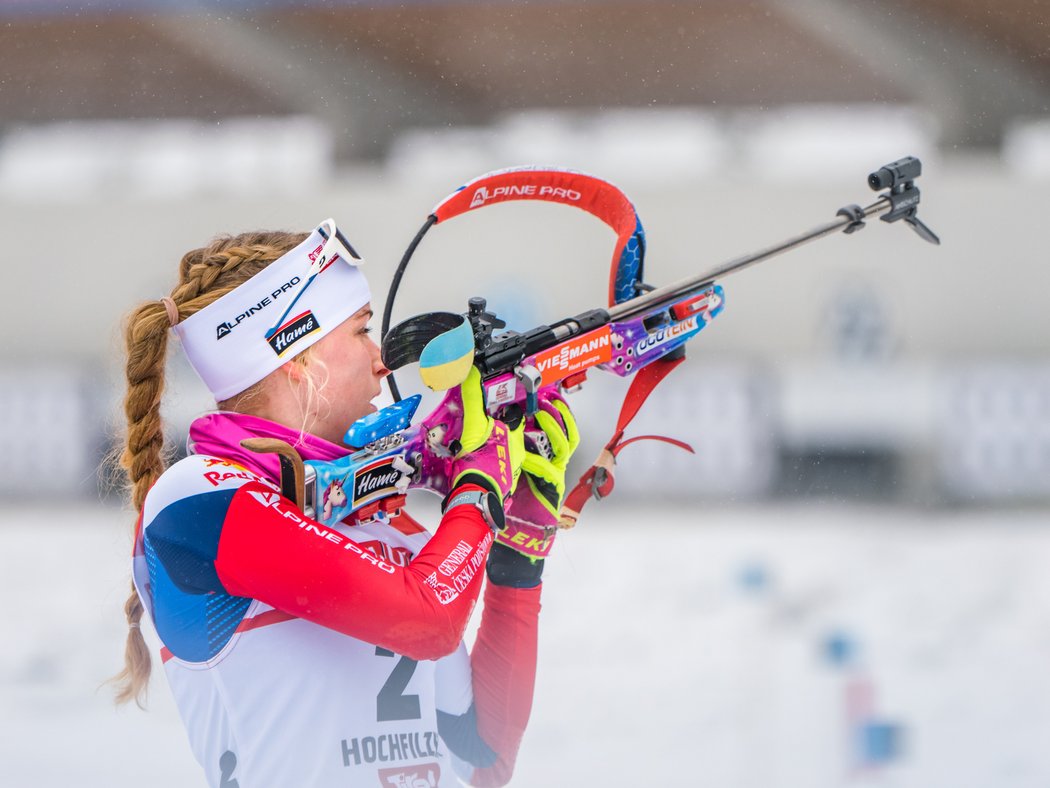 Markéta Davidová vybojovala ve stíhačce třetí místo