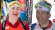 Darja Domračevová a její manžel Ole Einar Björndalen se na biatlonovém MS v Hochfilzenu dočkali medailí