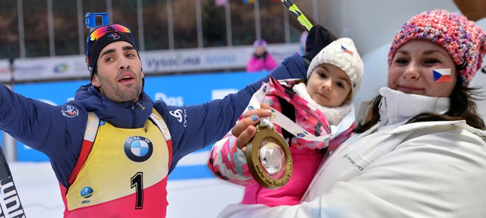 Hvězdný biatlonista Martin Fourcade potěšil malou fanynku velkým gestem