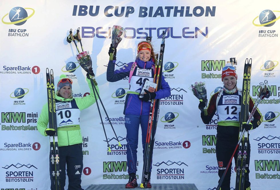 Česká juniorka Markéta Davidová ovládla sprint IBU Cupu v Beitostolenu. Byl to teprve její druhý start mezi dospělými.