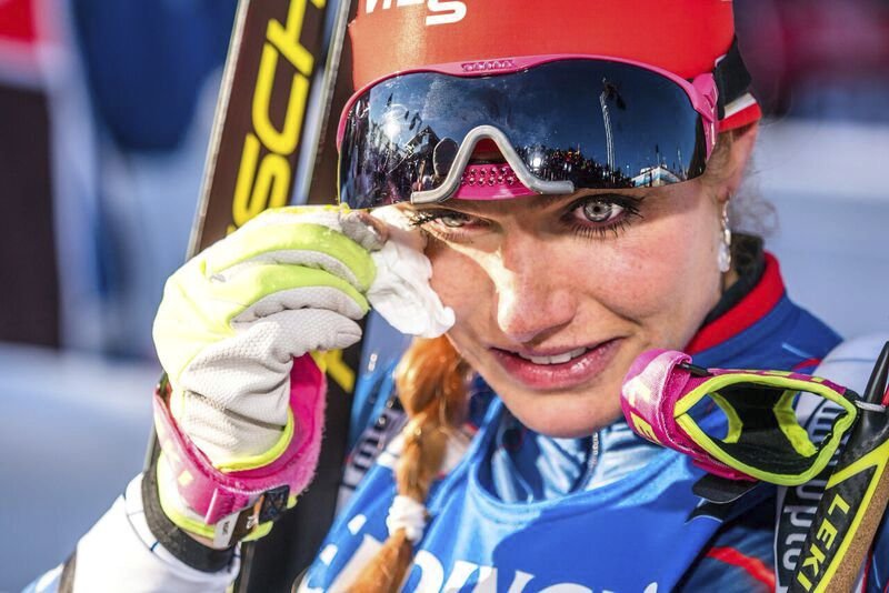 Dojatá světová šampionka v biatlonu, česká závodnice Gabriela Koukalová