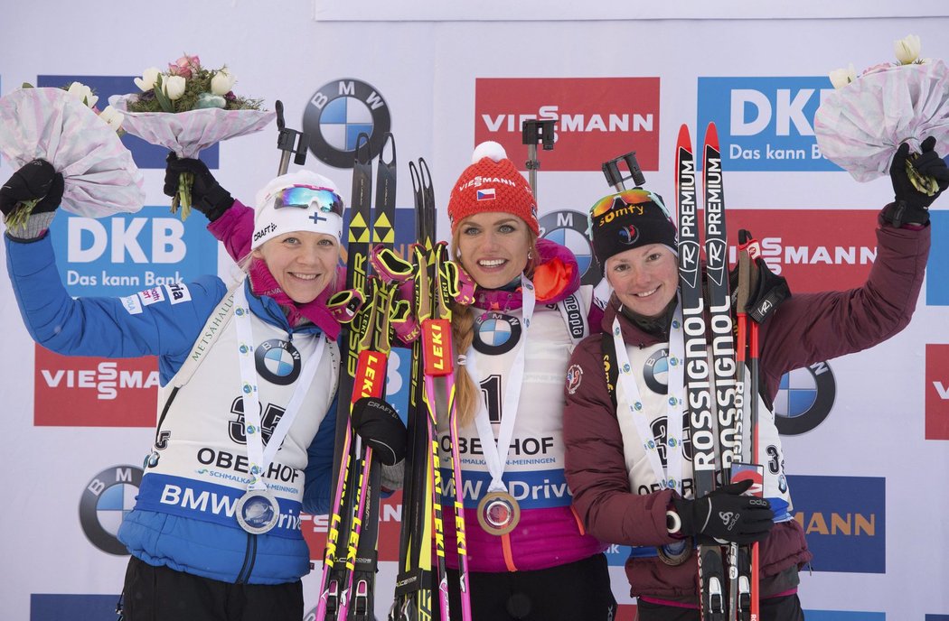 Gabriela Koukalová ovládla sprint v Oberhofu