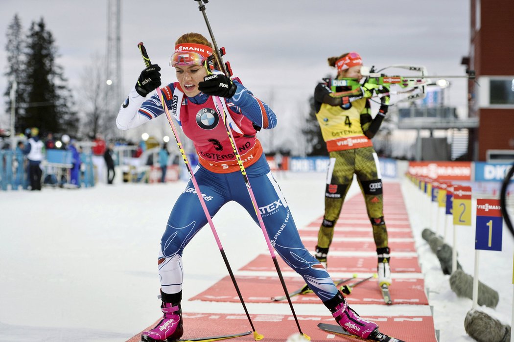 Střelba Gabriele Koukalové v neděli skutečně šla