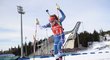 Česká biatlonistka Gabriela Koukalová na trati posledního závodu Světového poháru v Norsku