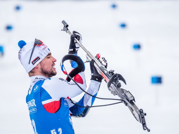 Michal Krčmář při sprintu na MS Michal Krčmář při sprintu na MS